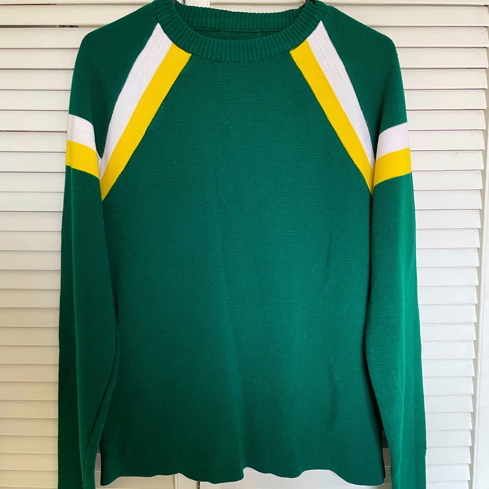 Like new - vintage green and yellow sweater